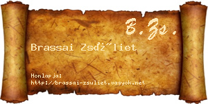 Brassai Zsüliet névjegykártya